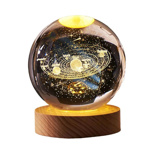3D crystal ball night light with unique design