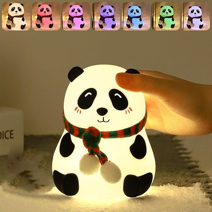 Cute Panda Night Lamp Silicone Night Light | 7-Color Changing Lamp | Night Lamp for For Home